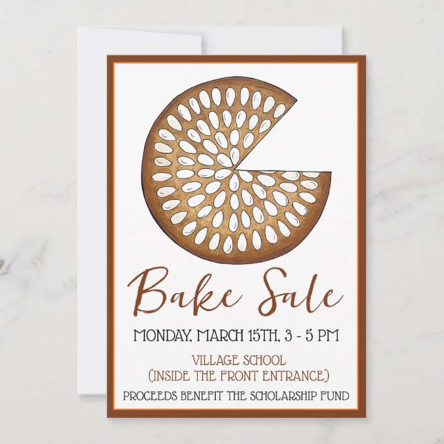 Dundee Cake Scotland Scottish Food Bake Sale Inbjudningar (Framsida)