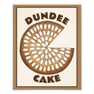 Dundee Cake Scotland Scottish Food Fruit Cake Fototryck