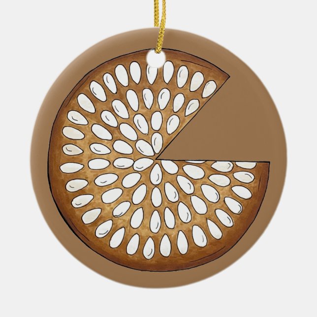 Dundee Cake Scotland Scottish Food Fruit Cake Julgransprydnad Keramik (Framsidan)