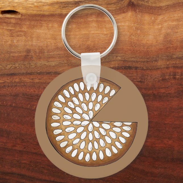 Dundee Cake Scotland Scottish Food Fruit Cake Nyckelring (Baksida)