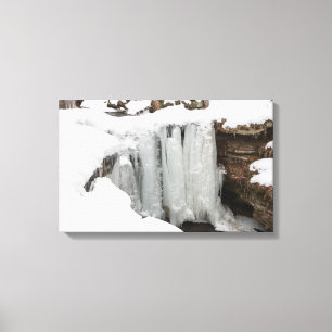 Dundee Falls in Winter, Ohio Canvastryck