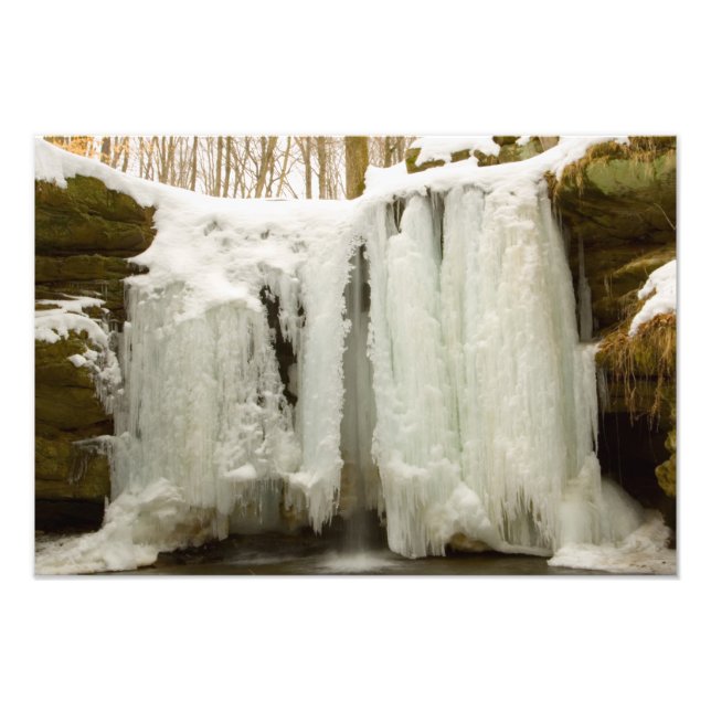 Dundee Falls in Winter, Ohio Fototryck (Framsidan)