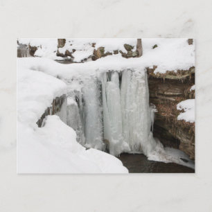 Dundee Falls in Winter, Ohio Vykort