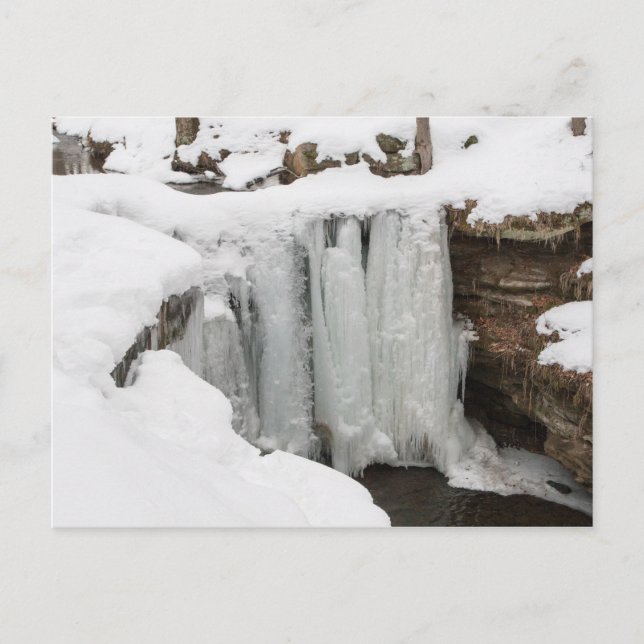 Dundee Falls in Winter, Ohio Vykort (Framsida)