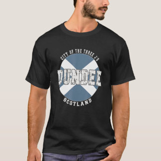 Dundee Scotland Vintage Scottish flagga T Shirt