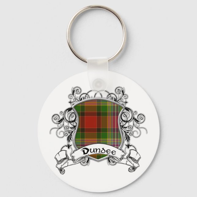 Dundee Tartan Shield Nyckelring (Framsida)