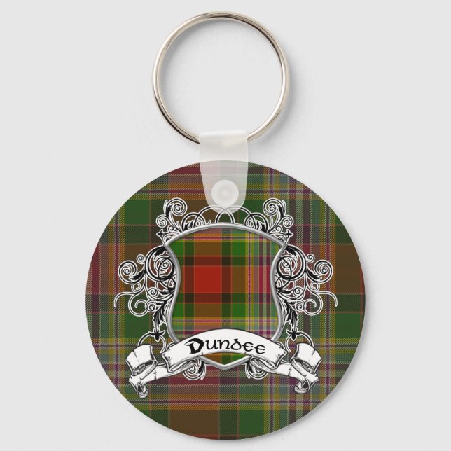 Dundee Tartan Shield Nyckelring (Framsida)