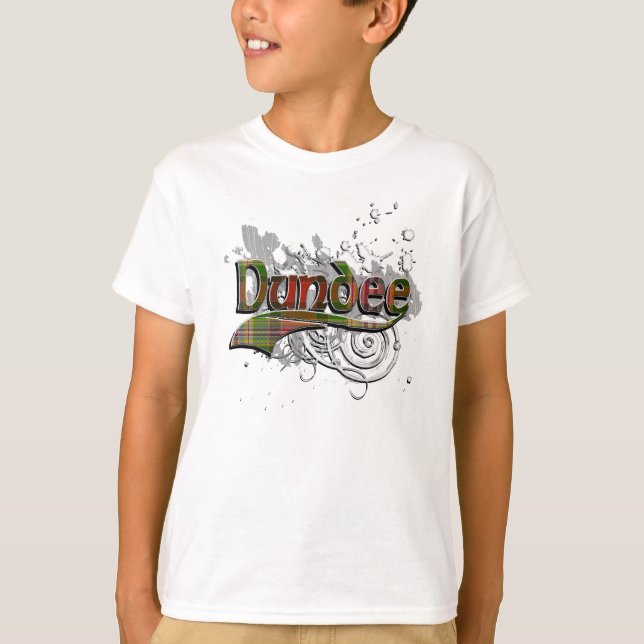 Dundee TartanGrunge Tee Shirt (Framsida)