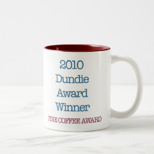Dundie utmärkelsevinnare 2010 "fin kaffeutmärkel Två-Tonad mugg
