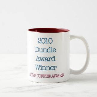 Dundie utmärkelsevinnare 2010 "fin kaffeutmärkelse Två-Tonad mugg
