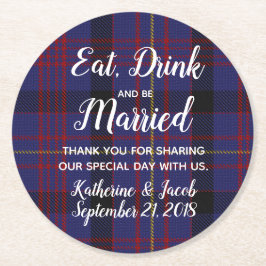 Dundonald Plaid Bröllagspresent Papper Coaster Underlägg Papper Rund