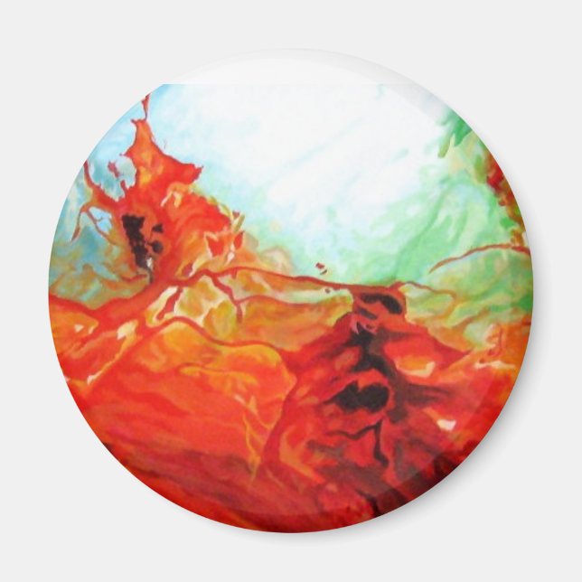 Dune Art - Original Abstrakt Art Decorative Modern Magnet (Framsidan)