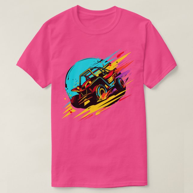 Dune Buggy Älskare Buggy Pride Sand Tävla Sand Rai T Shirt (Design framsida)