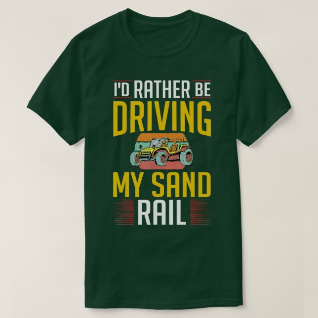 Dune Buggy Sand Rail Car Tävla Beach Desert Rc Dr. T Shirt (Design framsida)