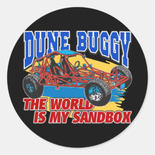 Dune Buggy Sandbox Runt Klistermärke