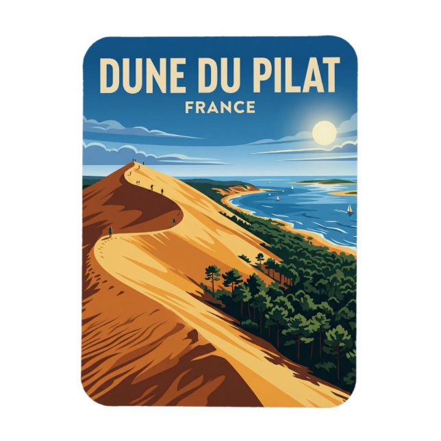 Dune du Pilat Frankrike Magnet (Vertikal)