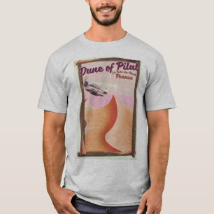 Dune of Pilat, Dunes vintage Frankrike-reseaffisch Tee Shirt
