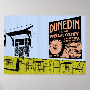Dunedin Florida konstverk - turist- foto Poster