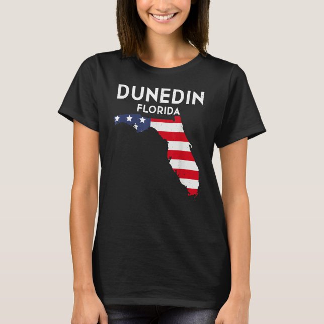 Dunedin Florida USA State America Travel Floridian T Shirt (Framsida)