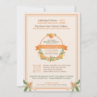 Dunedin History Museum 2025 Citrus Gala Inbjudningar