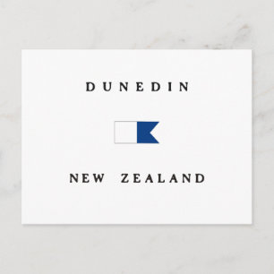 Dunedin New Zealand Alpha Dive Flagga Vykort