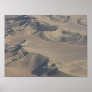Dunes du désert du Namib vues du ciel Poster