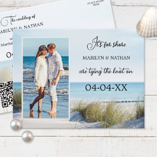 Dunes och Beach Photo QR Spara datumvykortet Meddelande Vykort