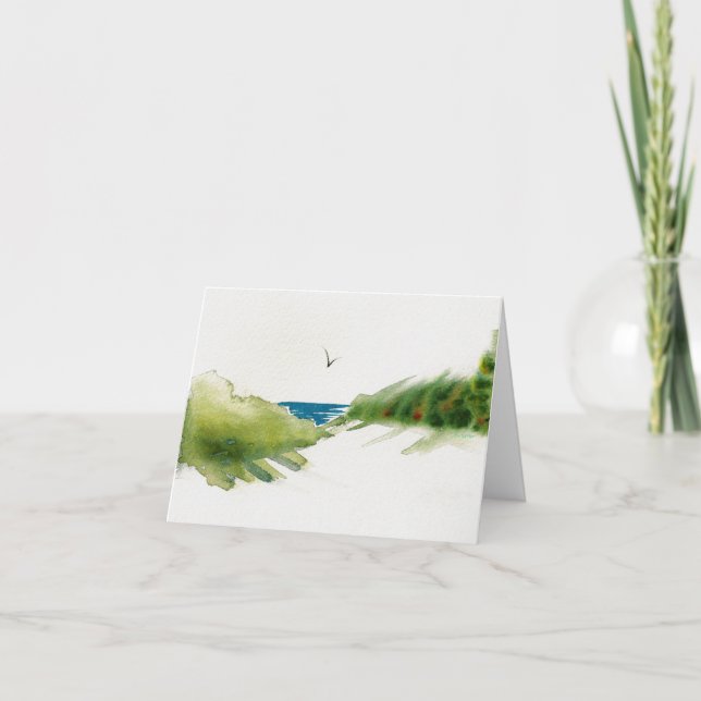 Dunes på Beach-julkortet Helgkort (Framsida)