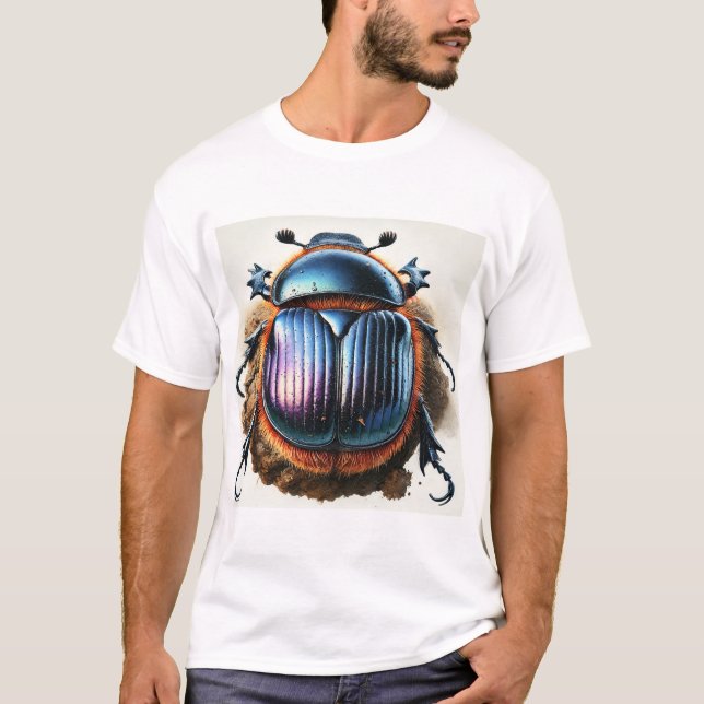 Dung beetle 200724IREF213 - Watercolor T Shirt (Framsida)