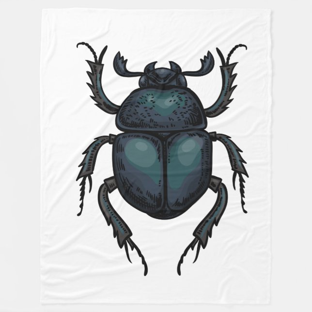 Dung beetle fleecefilt (Framsidan)