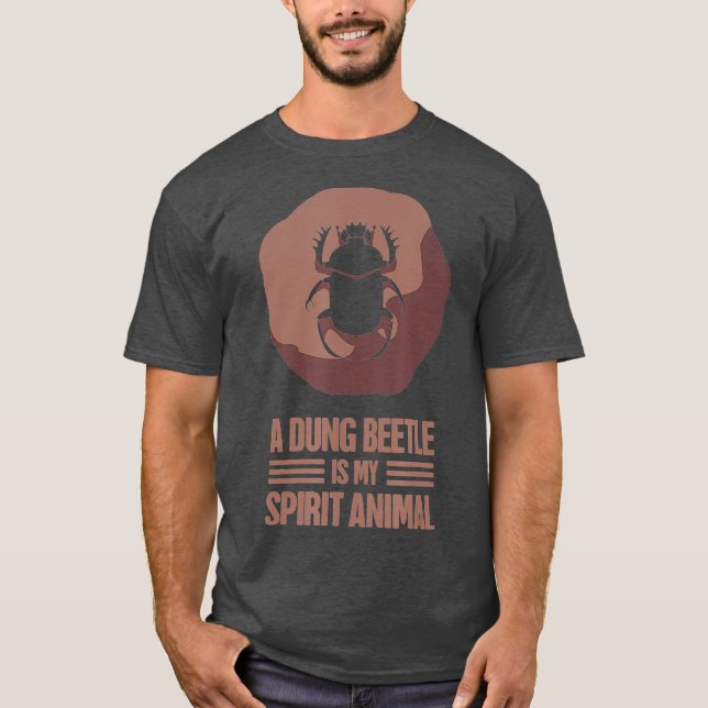 Dung Beetle Insekt Entomolog Gift - Beetle T Shirt (Framsida)