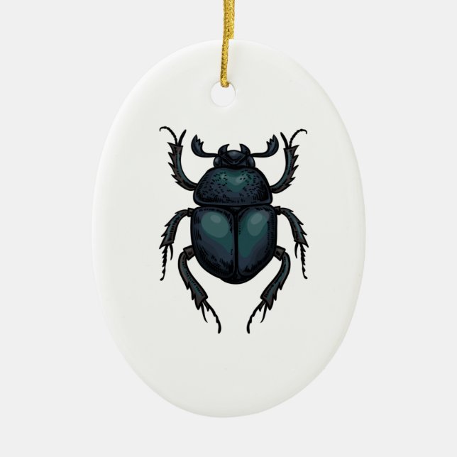Dung beetle julgransprydnad keramik (Framsidan)