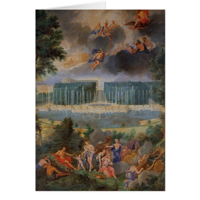 Dungarna av Versailles. Beskåda av bassäng av Hälsningskort (Framsidan)