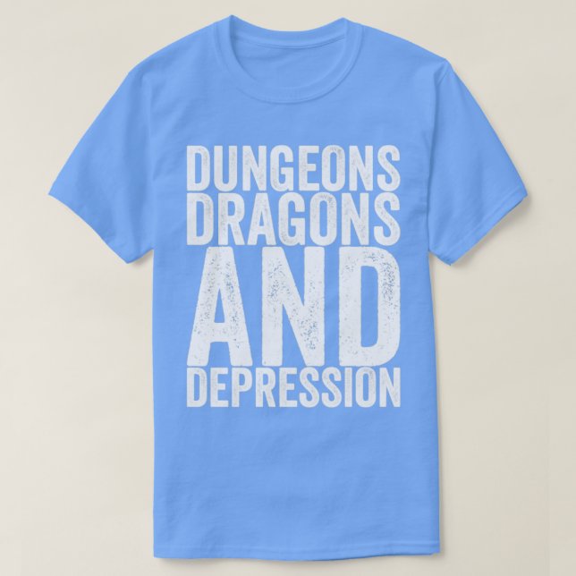 Dungedragoner och depressioner t shirt (Design framsida)