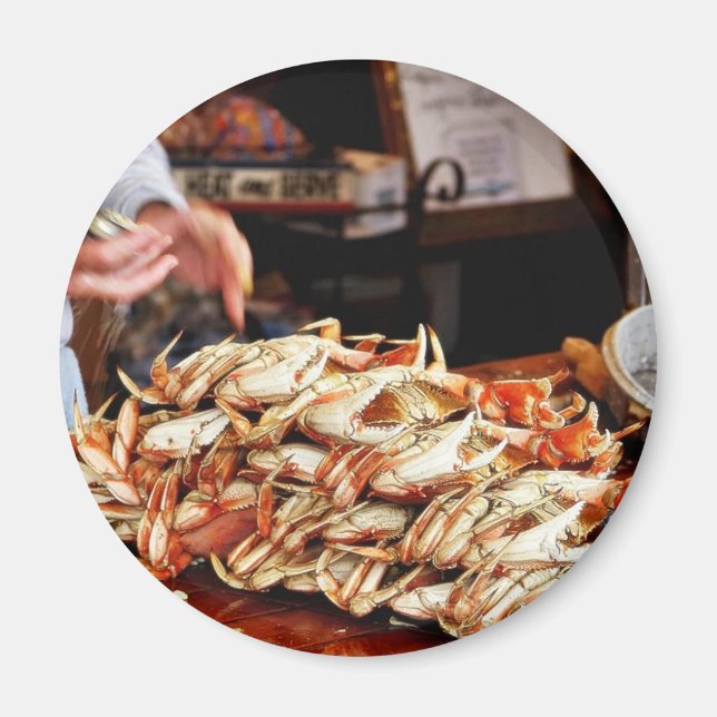 Dungeness Crab at Fishermans Wharf in San Francisc Magnet (Framsidan)