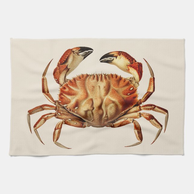 Dungeness Crab - Cancer Bellianis Kökshandduk (Horisontell)