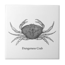 Dungeness Crab Logotyp (konst) Kakelplatta