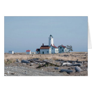 Dungeness Spit Lighthouse i Sequim, WA Hälsningskort