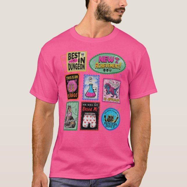 Dungeon Crawler Carl Retro rolig T Shirt (Framsida)