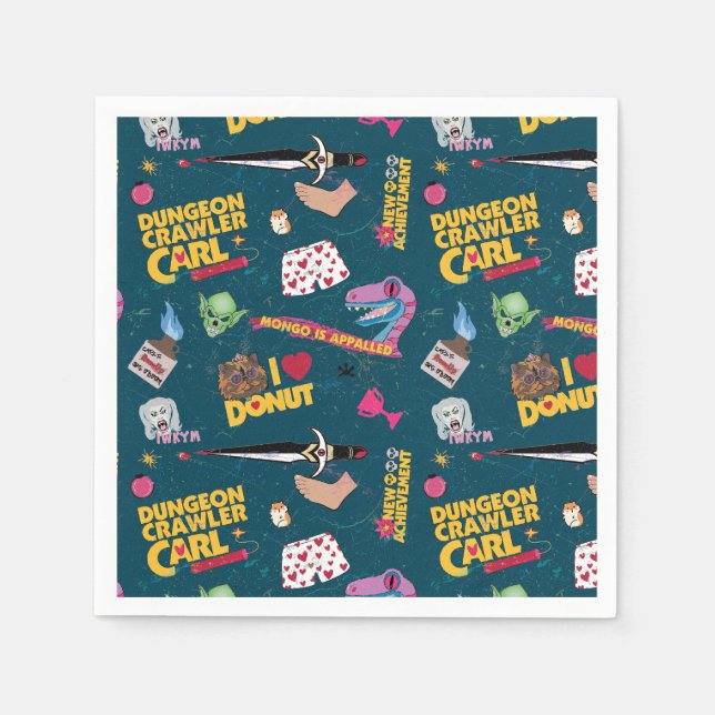Dungeon Crawler Carl Upprepad Blå Pappersservett (Framsidan)