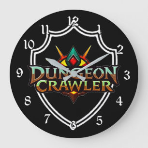 Dungeon Crawler Färglogotyp Stor Klocka