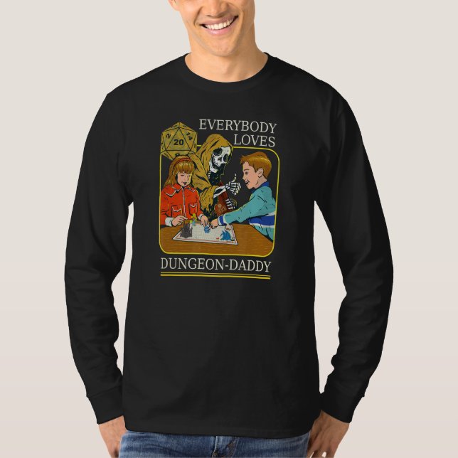 Dungeon Far RPg Role Spelspelargrupp D2 T Shirt (Framsida)