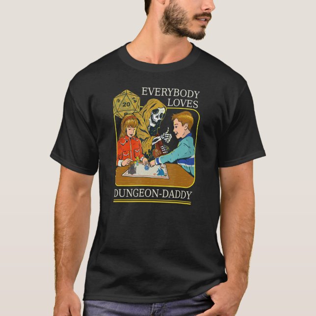 Dungeon Far RPg Role Spelspelargrupp D2 T Shirt (Framsida)