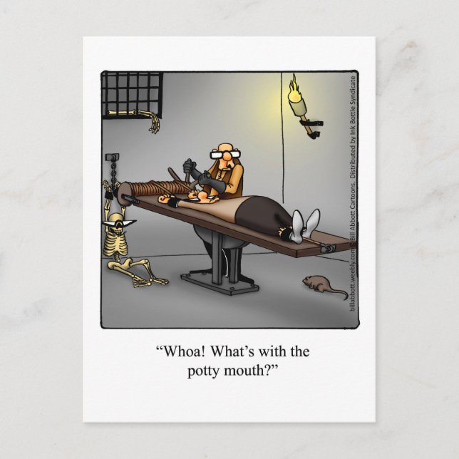 Dungeon Humor "Potty Mouth"-vykort Vykort (Framsida)