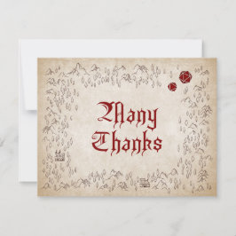 Dungeon Karta RPG Gamer Bröllop Tack Kort