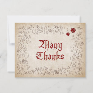 Dungeon Karta RPG Gamer Bröllop Tack Kort