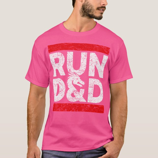 Dungeon Master Dice Dragons T Shirt (Framsida)