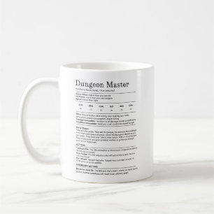 Dungeon Master-statistikblock Kaffemugg