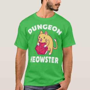 Dungeon Meowster Cat Polyhedral Gift T Shirt