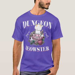 Dungeon Meowster Funny DnD Gamer Cat Lover D20 T Shirt